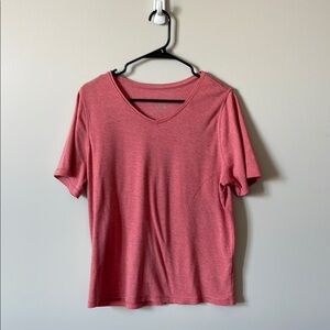 Women's V-Neck Light Red Top